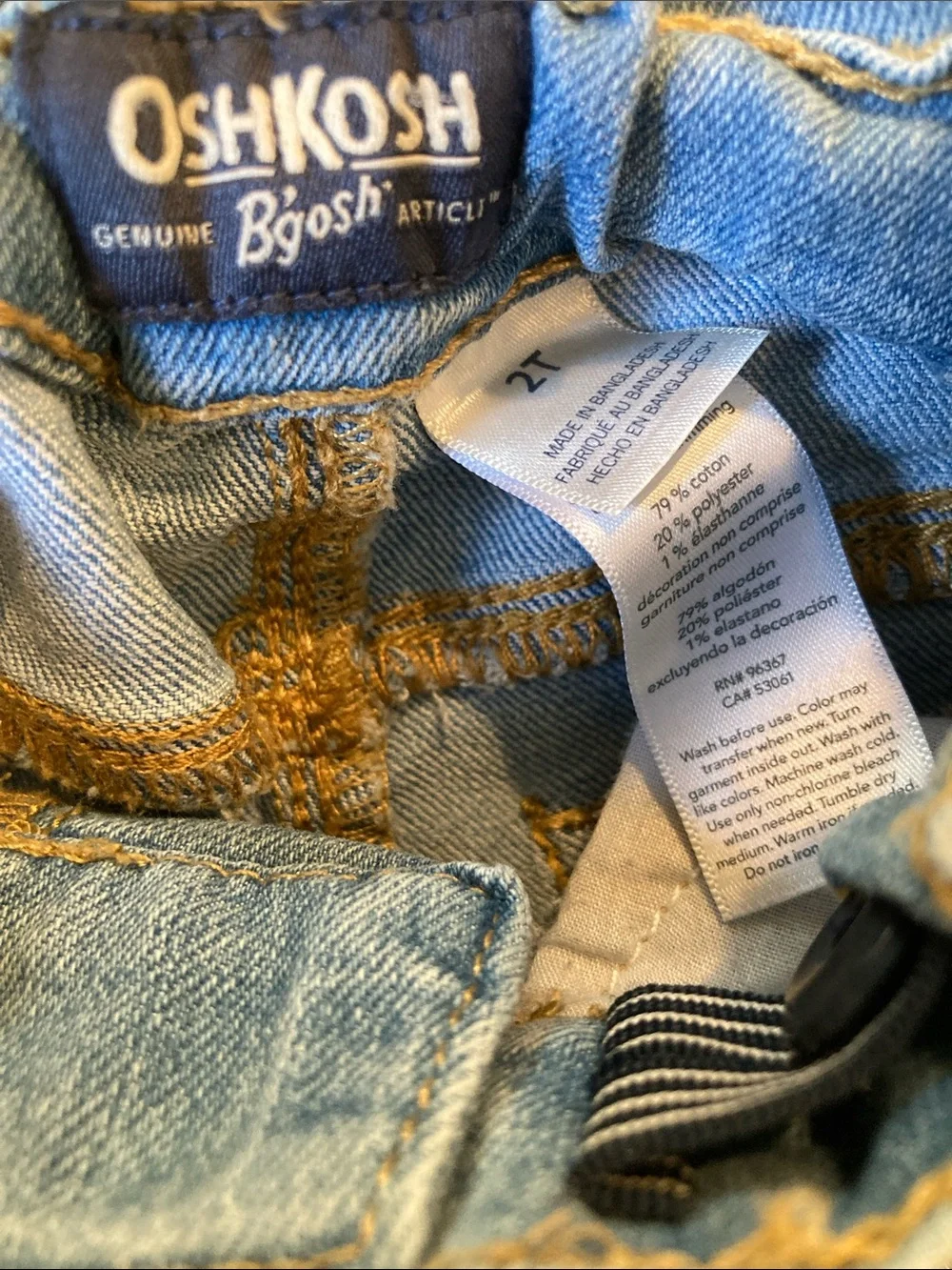Kids OshKosh blue distressed jeans size 2T
